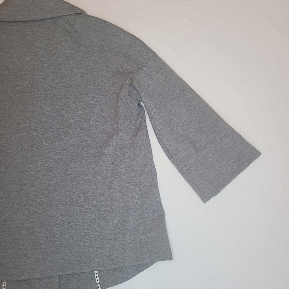 Luii Jacket / Blazer Front Close Knit Gray, Size Small - Picture 9 of 16